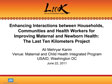 Thumbnail image of the Enhancing Interactions between Households, Communities and Health Workers for Improving Maternal and Newborn Health: The Last Ten Kilometers Project cover.