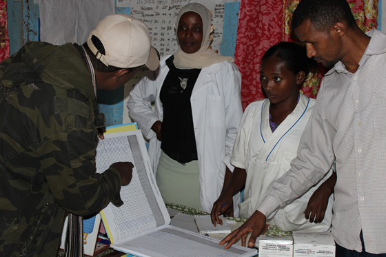 Health center staff provide regular support to health extension workers at the health post 