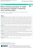 Thumbnail image of Effects of family conversation on health care practices in Ethiopia... cover.
